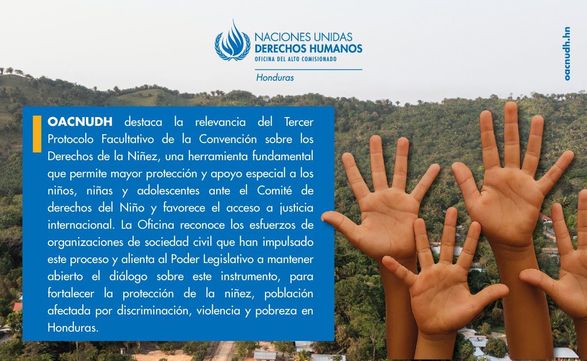 SENAF, OACNUDH, Red Coiproden y otras organizaciones de sociedad civil lamentan la NO aprobación del Tercer Protocolo Facultativo para la niñez